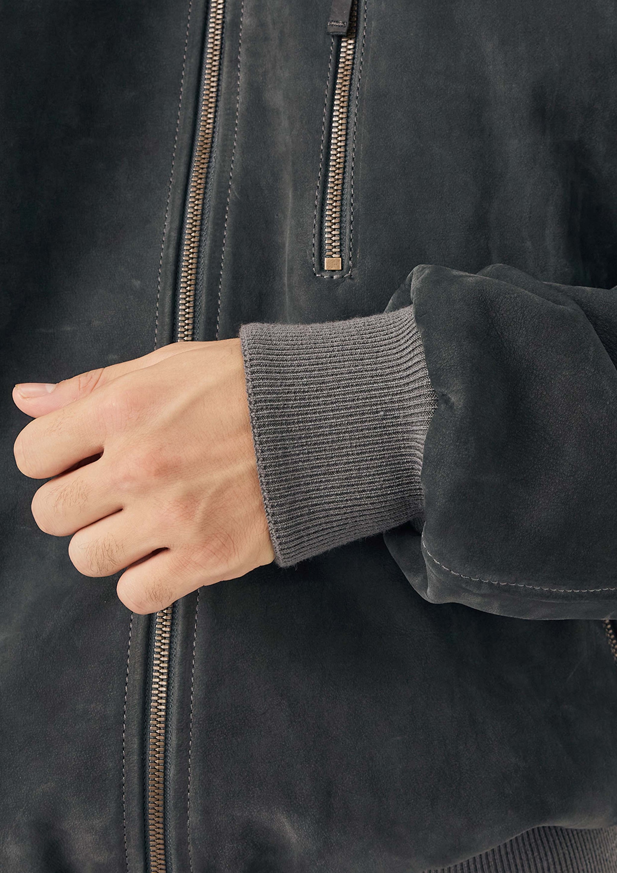 NANAMICA X A KIND OF GUISE - LEATHER JACKET VINTAGE GREY – SOLAR MTP