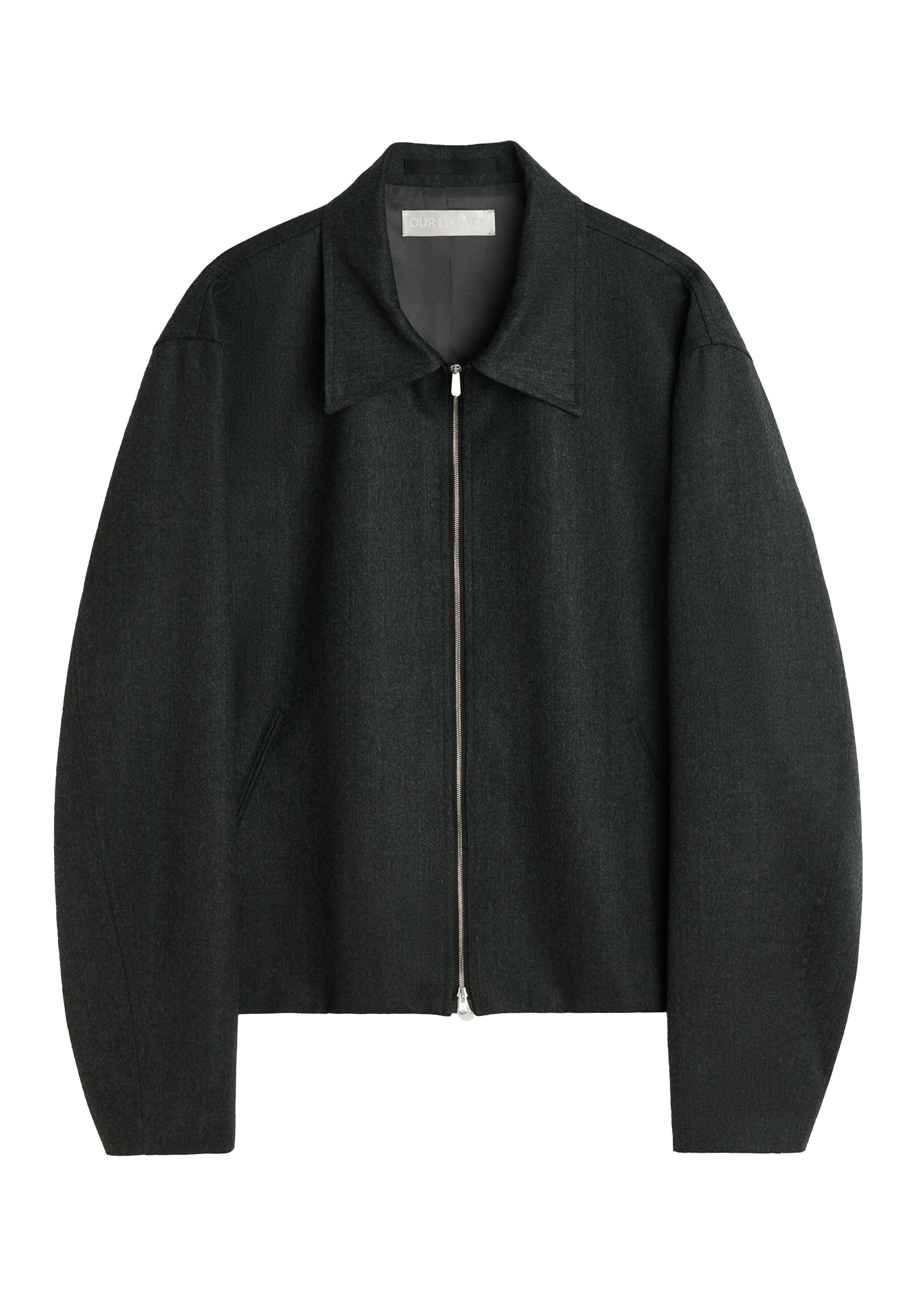 Top Mini Jacket OUR LEGACY - MINI JACKET PREMIUM CHARCOAL OFFICE WOOL – SOLAR MTP