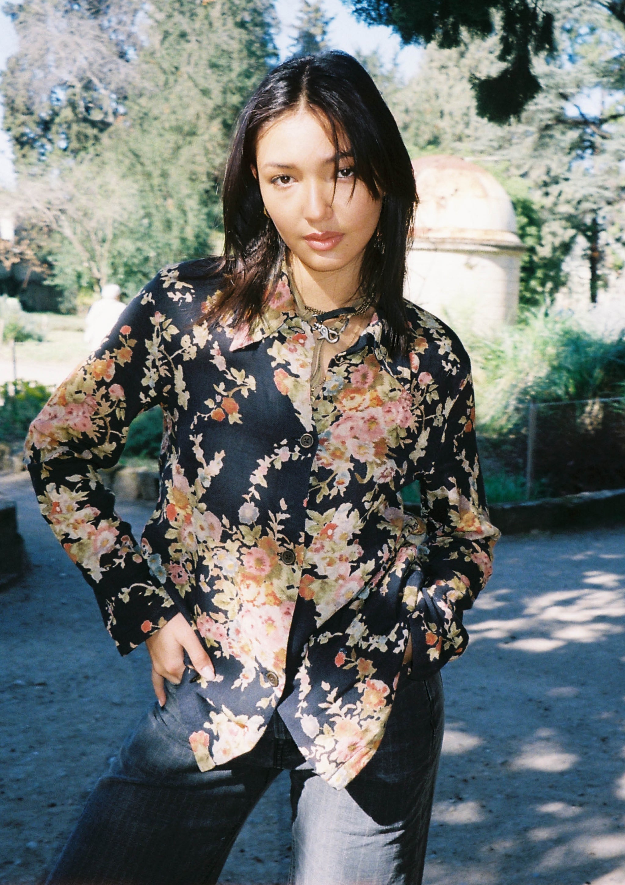 春新作の SANCTUARY - LEGACY OUR SHIRT PRINT TAPESTRY FLORAL BLACK トップス