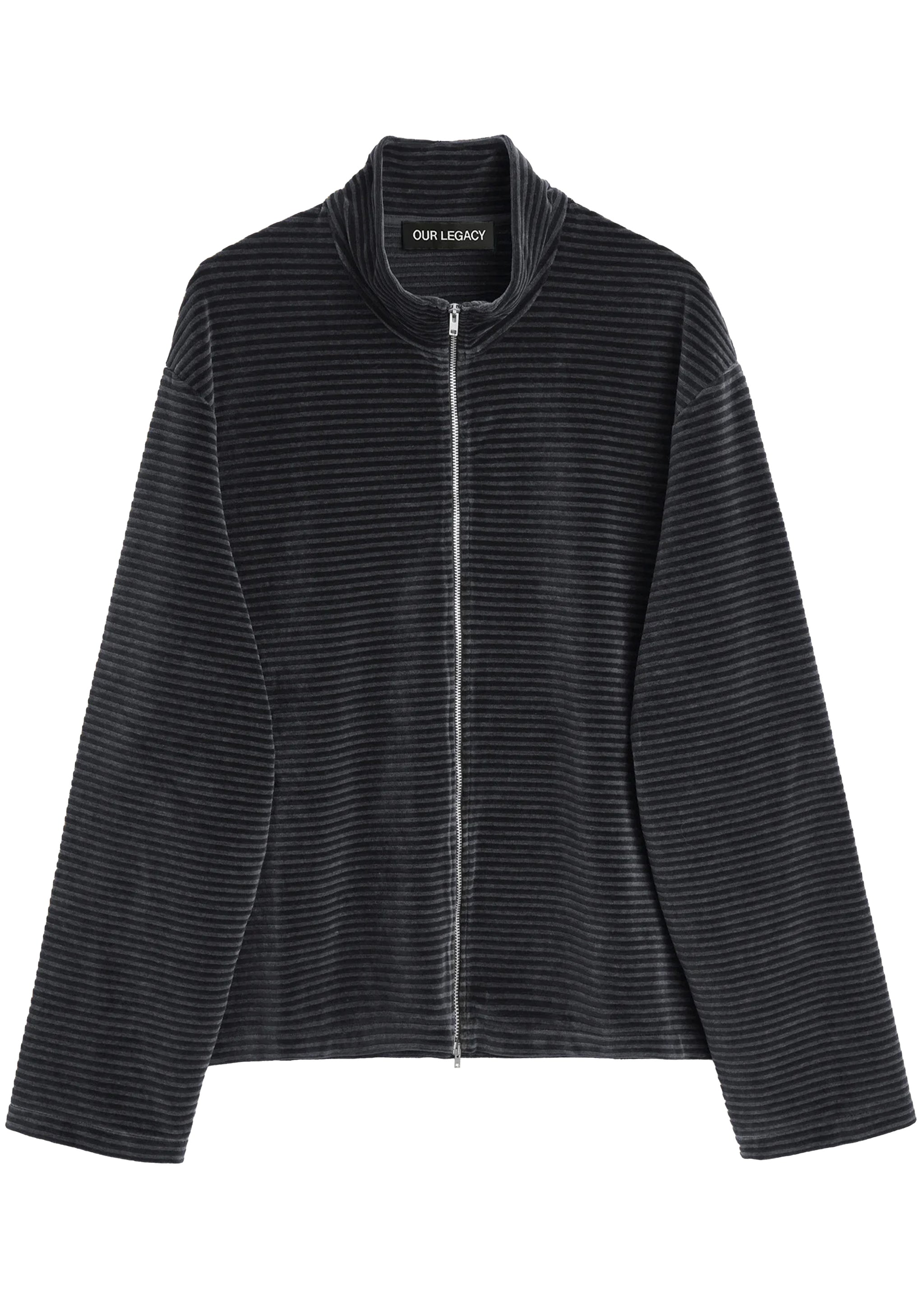 トップス OUR LEGACY SHRUNKEN FULLZIP POLO OUR LEGACY 「SHRUNKEN FULLZIP POLO BLACK RAYON PLAIT」 – SISTER