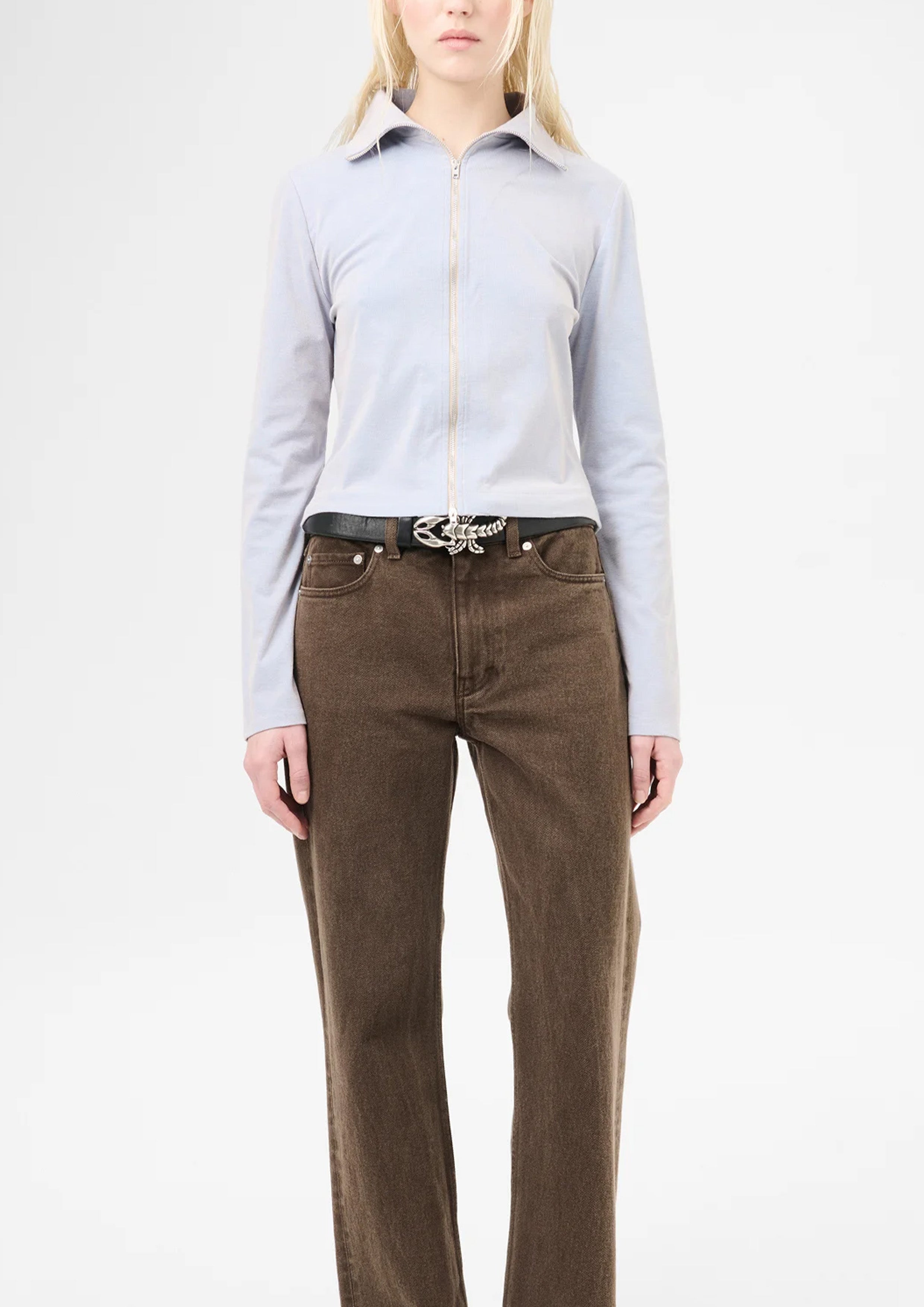 OUR LEGACY - SLIM ZIP LONGSLEEVE SOLARO BLUE MICRO RIB – SOLAR MTP OUR LEGACY - SLIM ZIP LONGSLEEVE SOLARO BLUE MICRO RIB – SOLAR MTP