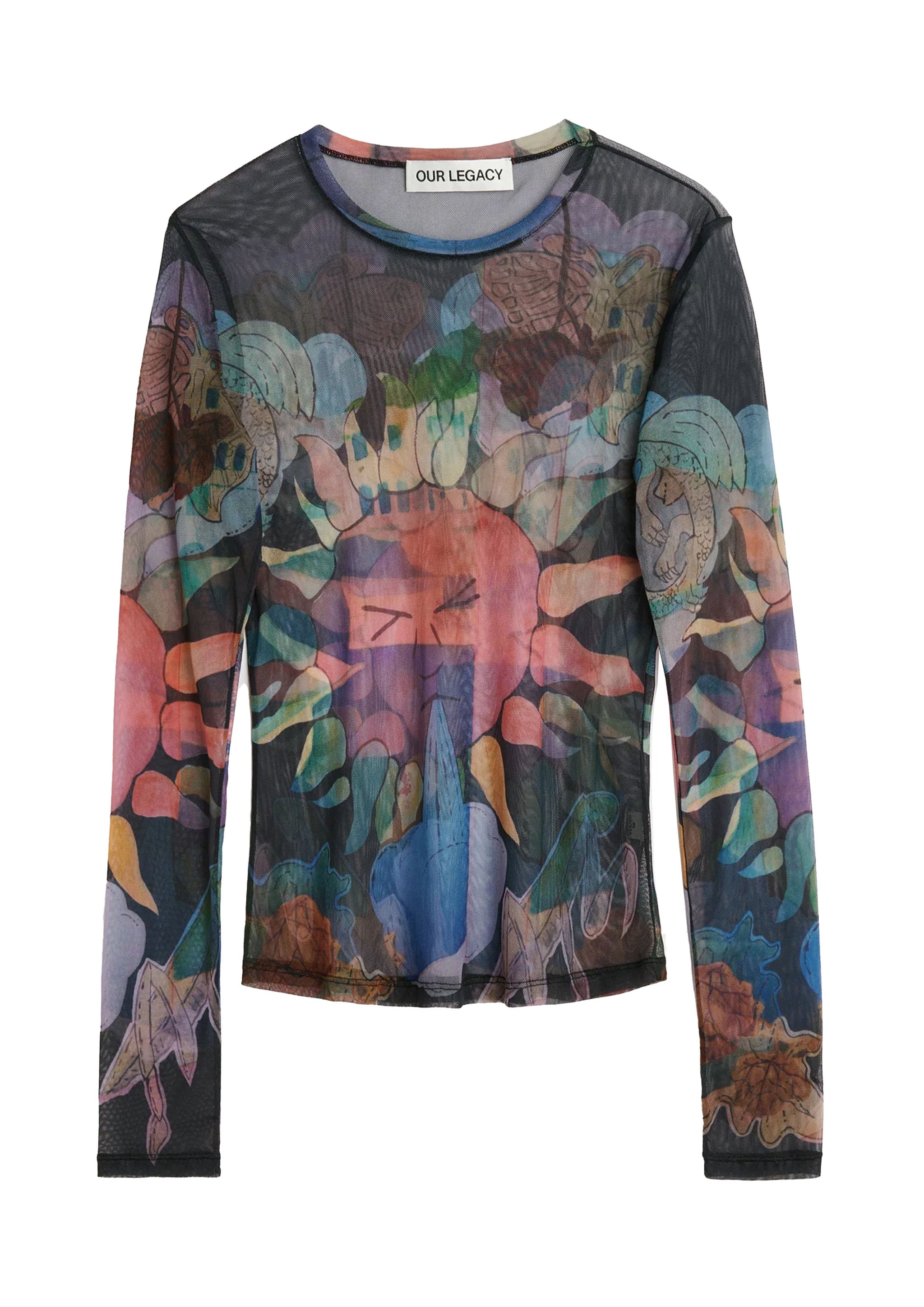 OUR LEGACY - SUPER SLIM LONGSLEEVE SOLAR POWER MARINA PRINT