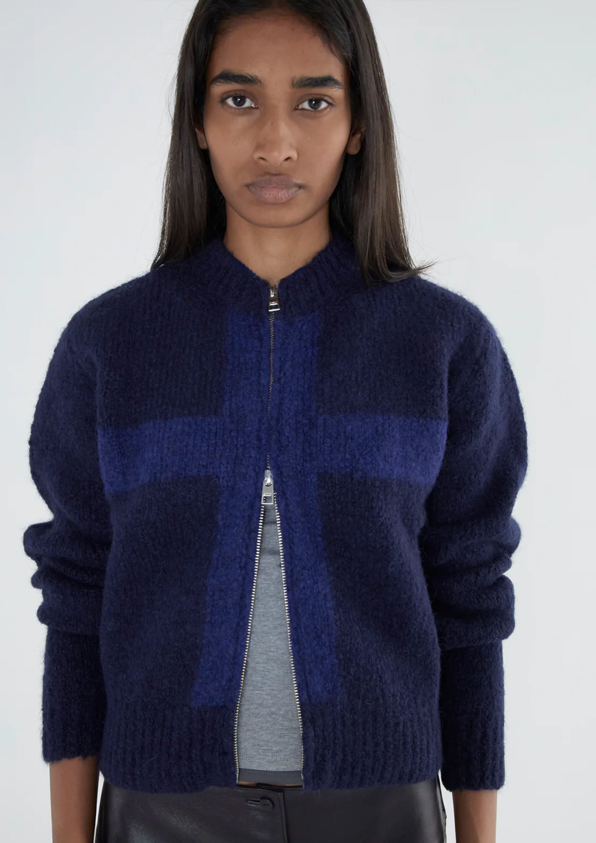 Paloma wool ネイビー ジップアップセーター S PALOMA WOOL - CRUZ ZIP BLUE – SOLAR MTP