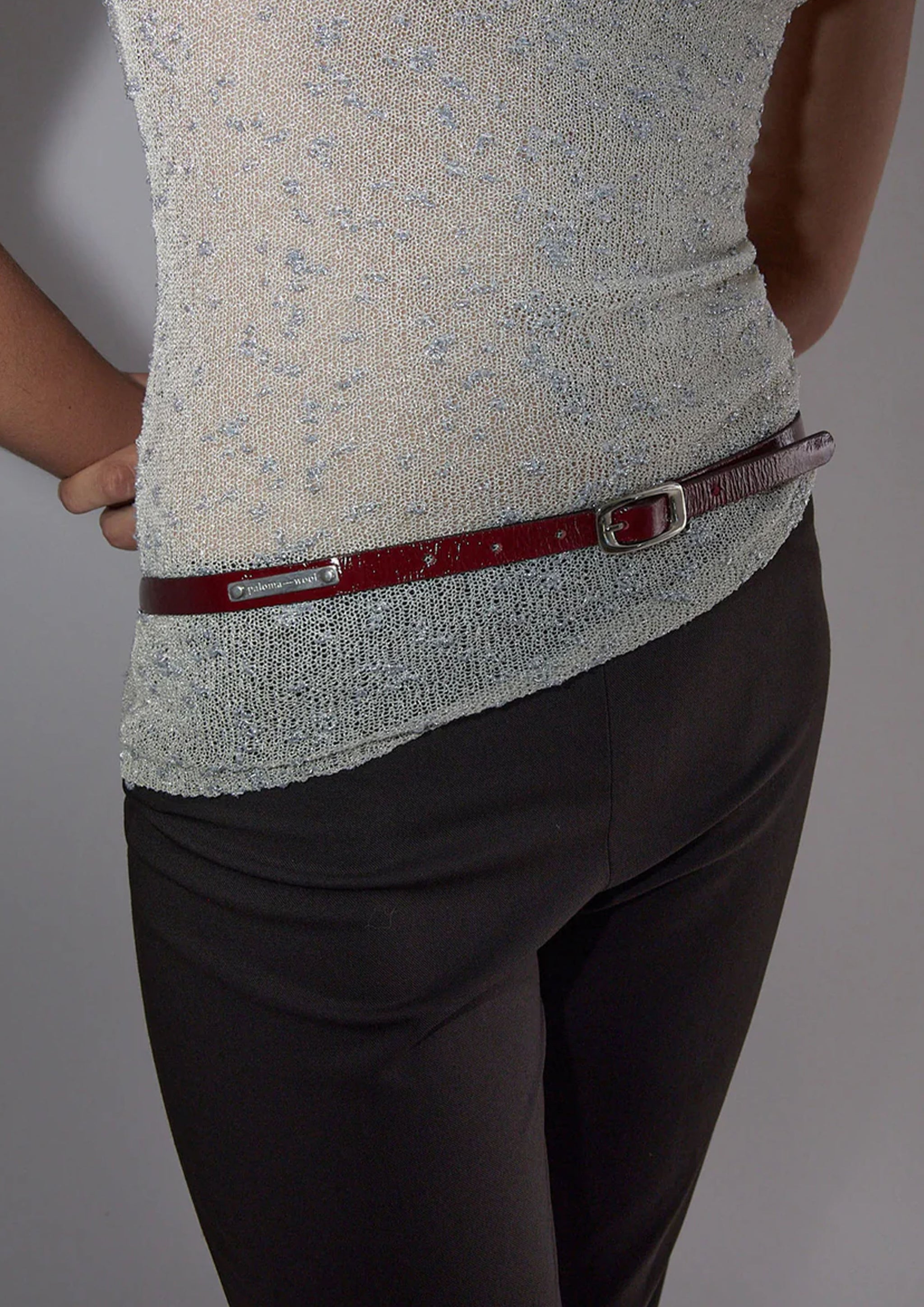 paloma wool シルバーメッシュ ハルターネックビスチェ paloma wool シルバーメッシュ ハルターネックビスチェ