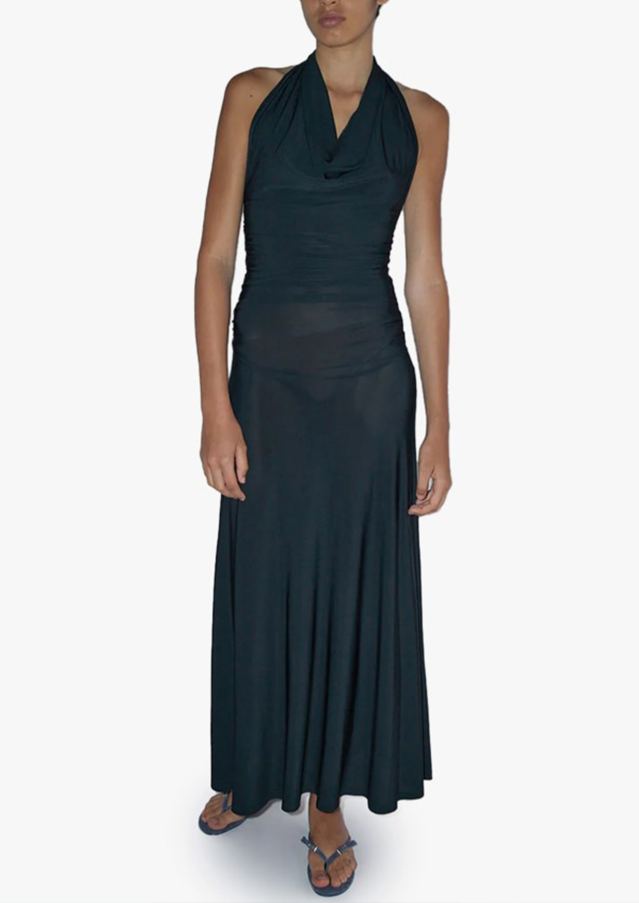 green emerald velvet dress PALOMA WOOL