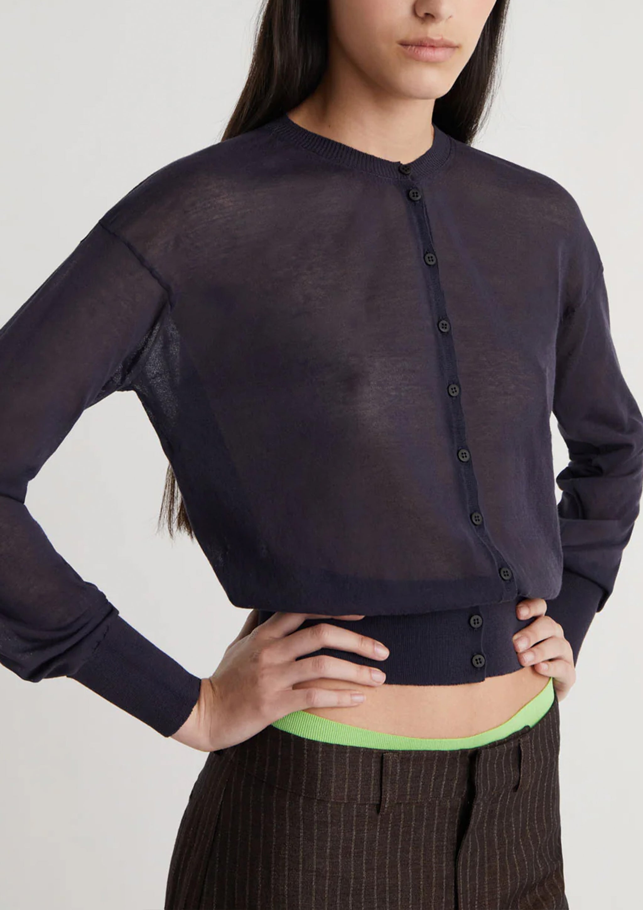 paloma wool シアートップス　S PALOMA WOOL - PAIGE NAVY – SOLAR MTP