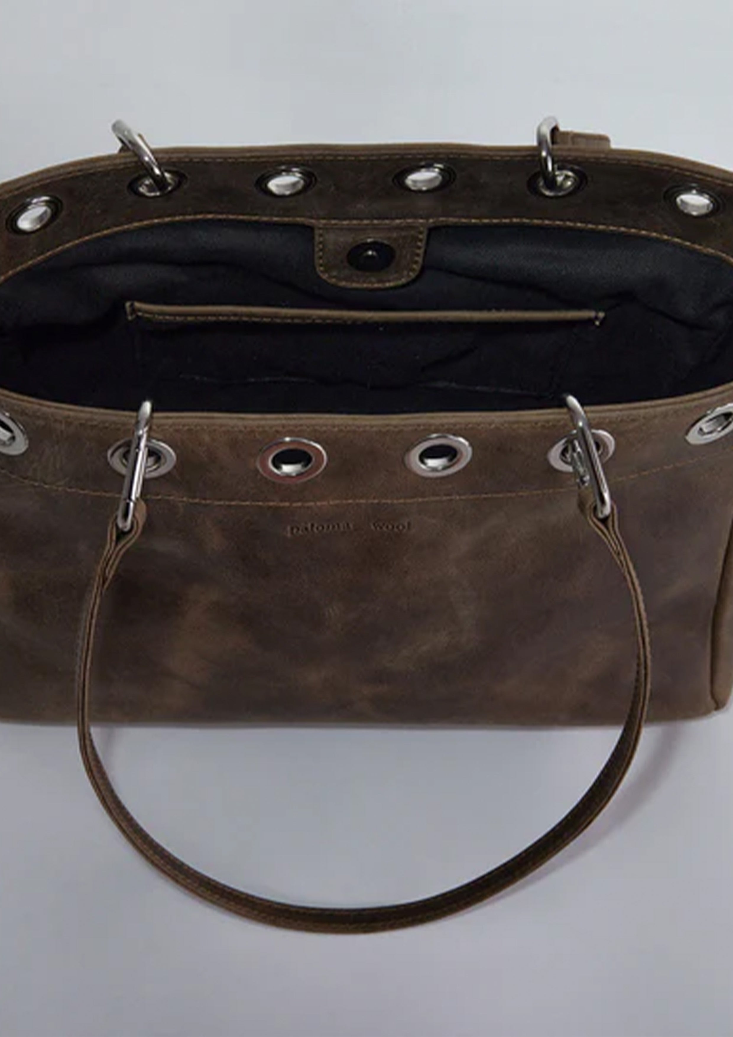 PHILANA-Black shopping bag with multiposition handles