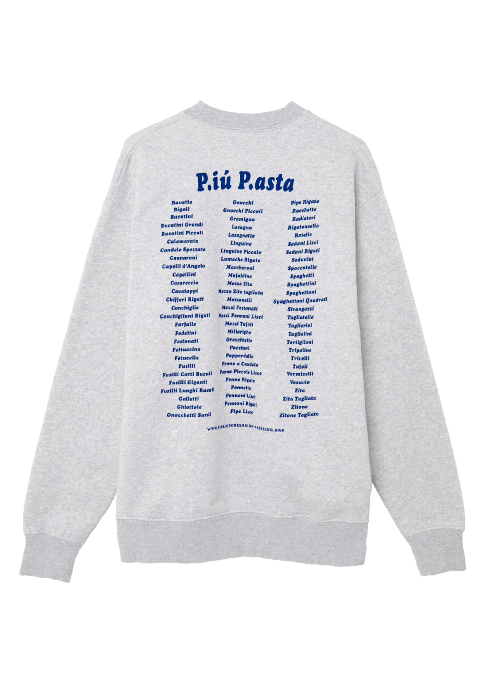 PUBLIC POSSESSION PASTA CREWNECK GREY