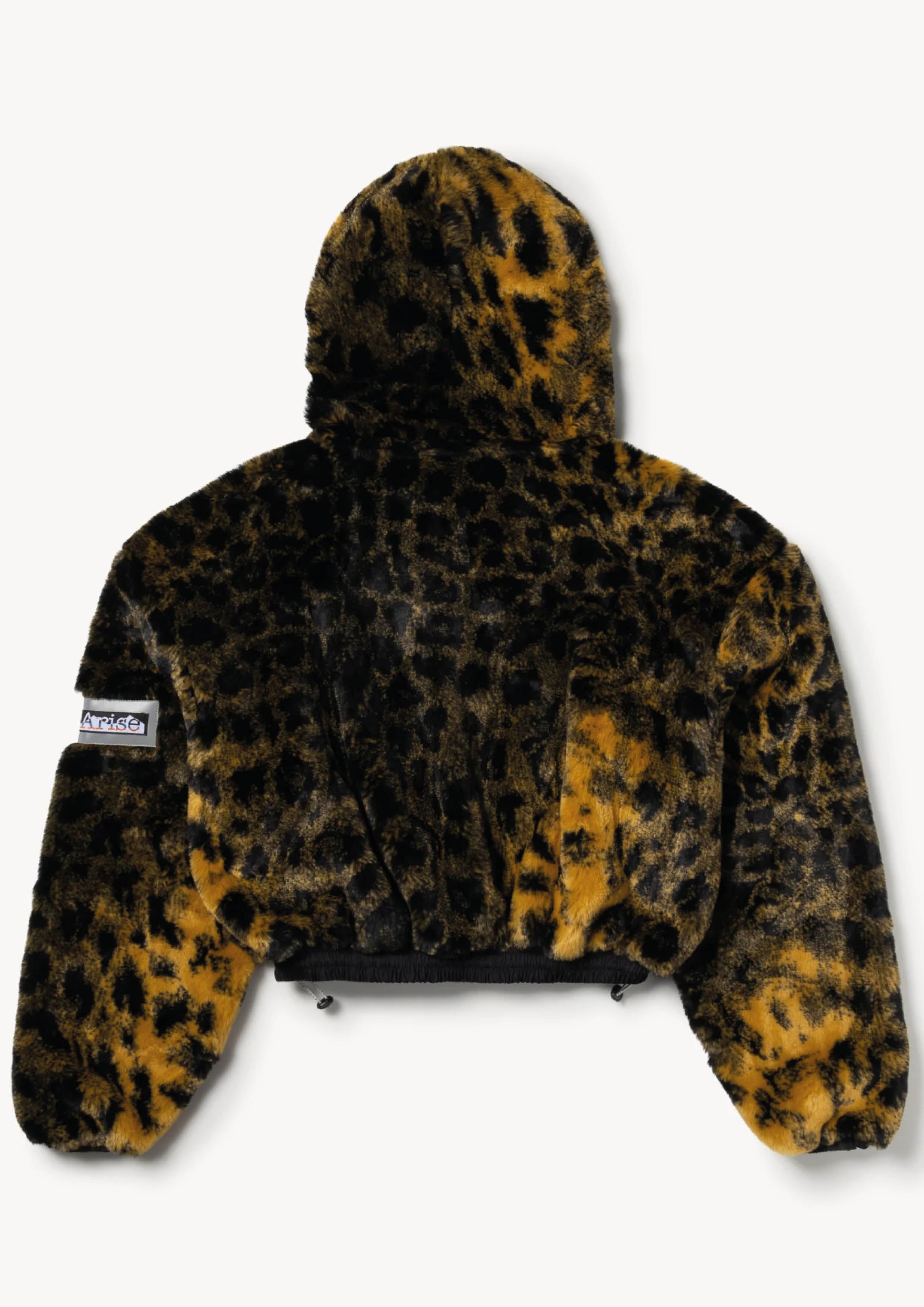 Fur crop hoodie shop