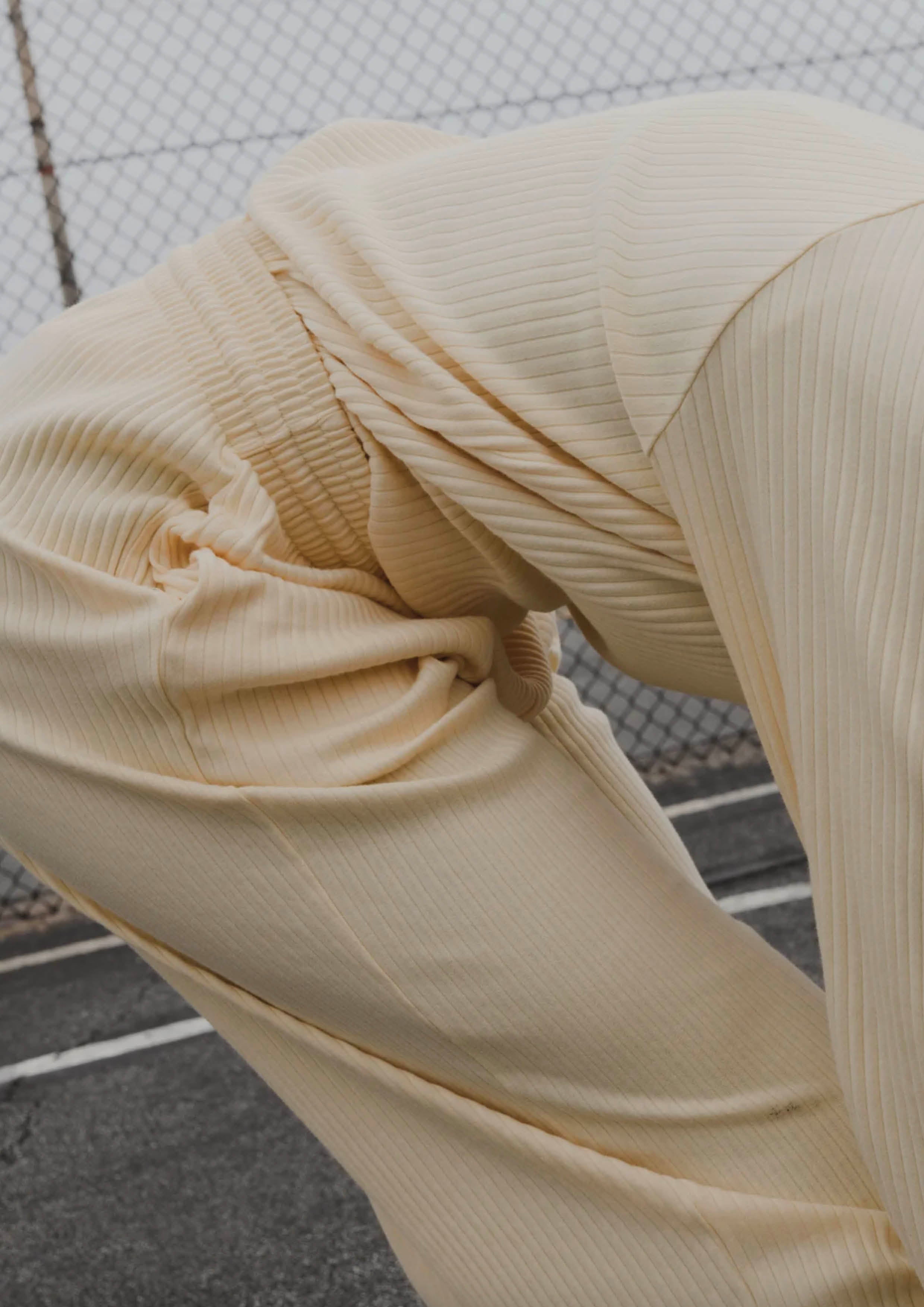 BASERANGE - BASIC SWEAT PANTS RIB FLEECE SESE YELLOW – SOLAR MTP