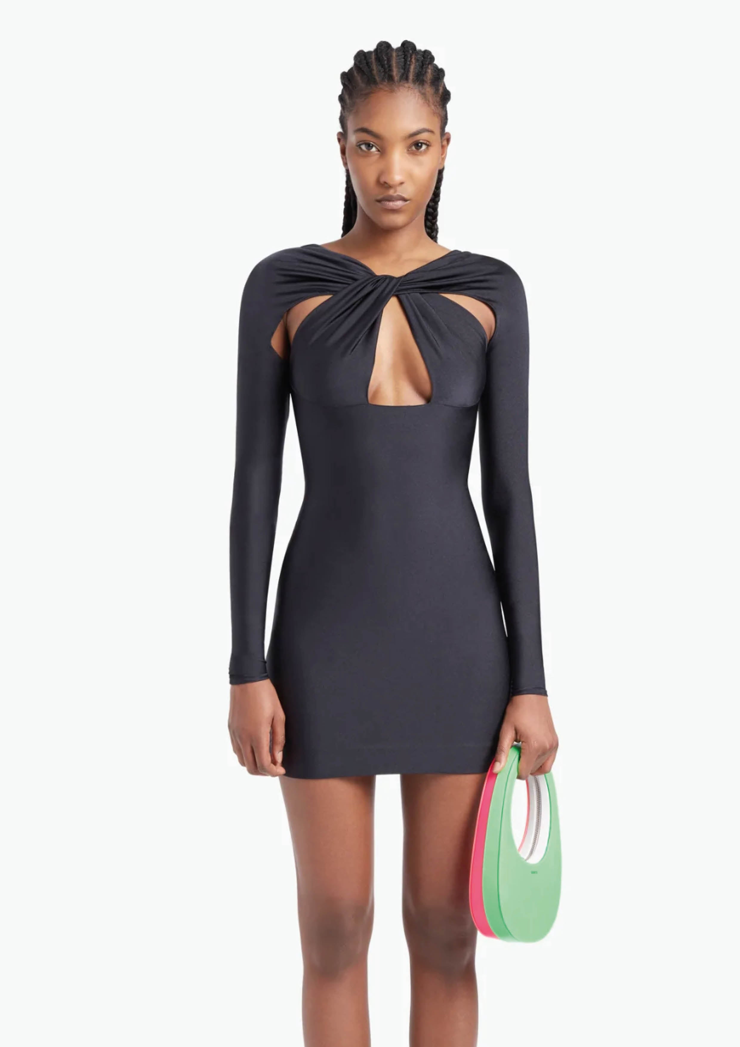 COPERNI - TWISTED CUT-OUT JERSEY DRESS BLACK SOLAR MTP COPERNI - TWISTED CUT-OUT JERSEY DRESS BLACK SOLAR MTP