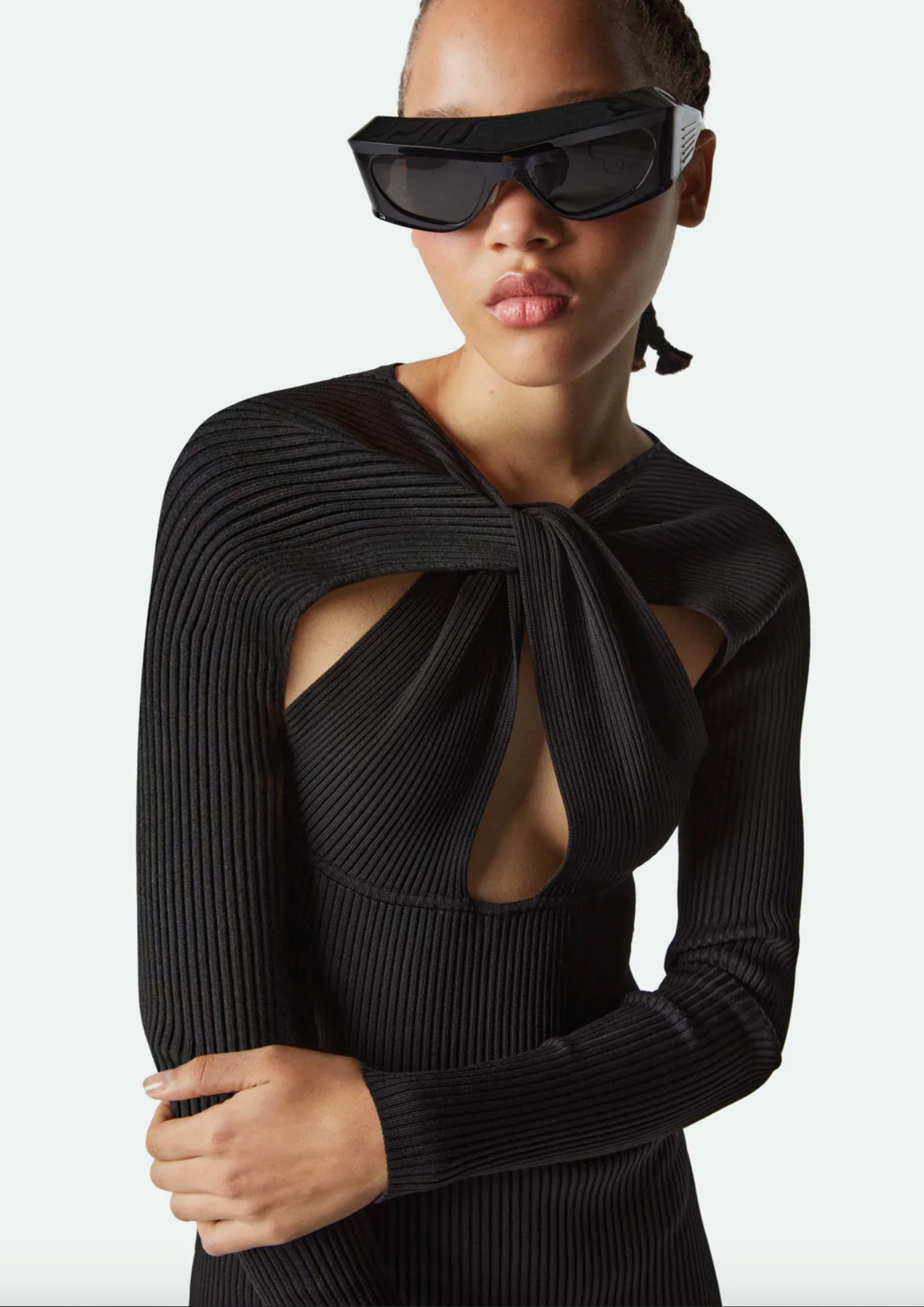 black knit beach dress GRACE TEEN RIBBED KNIT OVERLAY MAXI -BLACK Black / 12YR main image 0