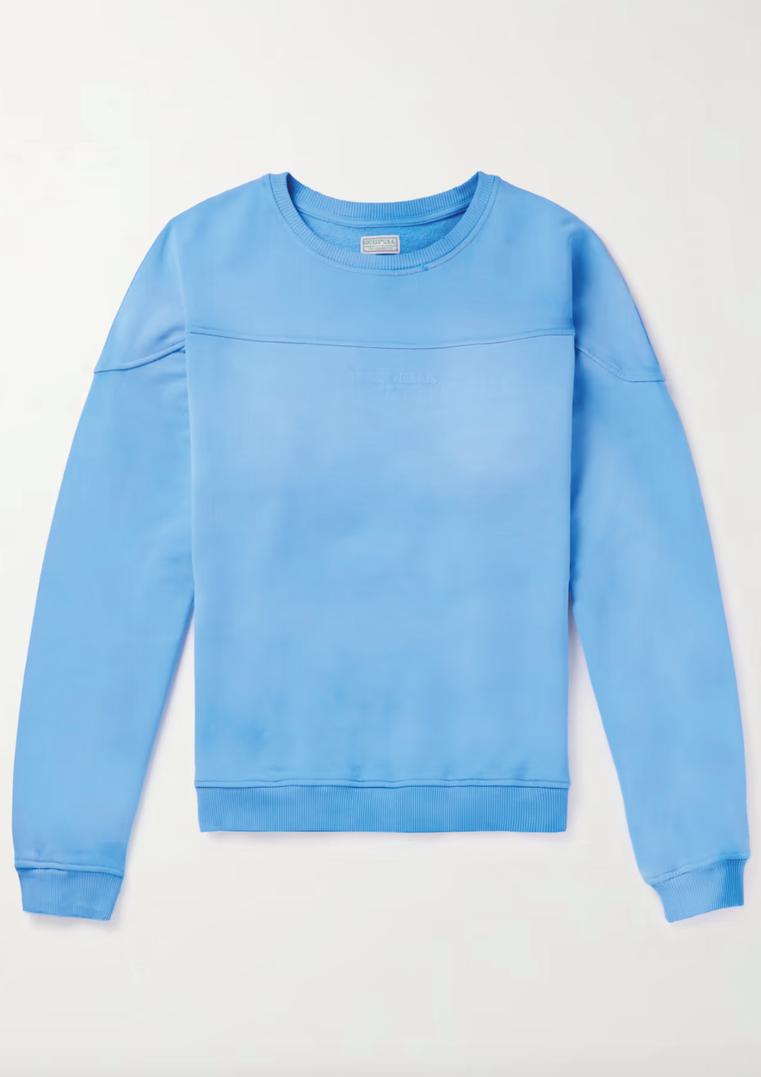 GUESS USA GUSA CLASSIC LOGO CREWNECK BLUE SOLAR MTP