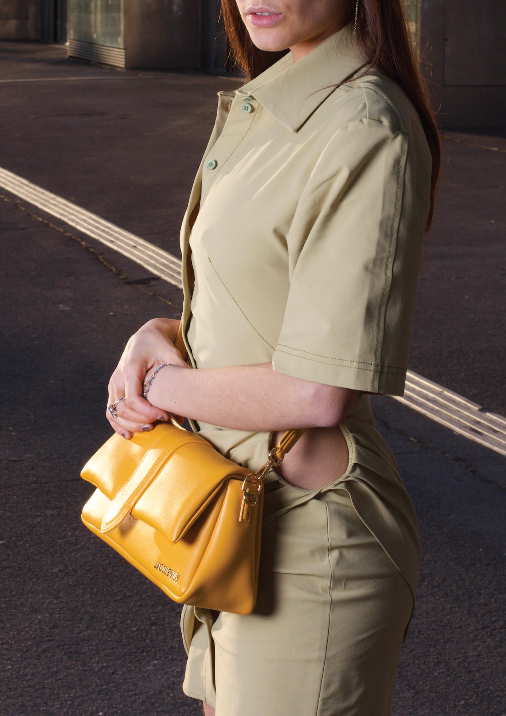 JACQUEMUS - LA ROBE CAMISA LIGHT KHAKI – SOLAR MTP