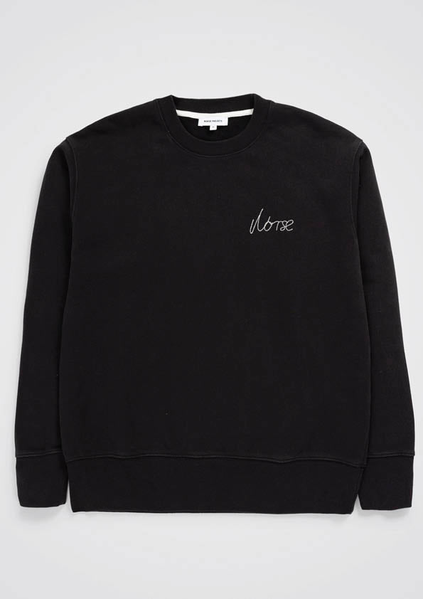 NORSE PROJECTS - ARNE CHAIN STITCH LOGO BLACK – SOLAR MTP