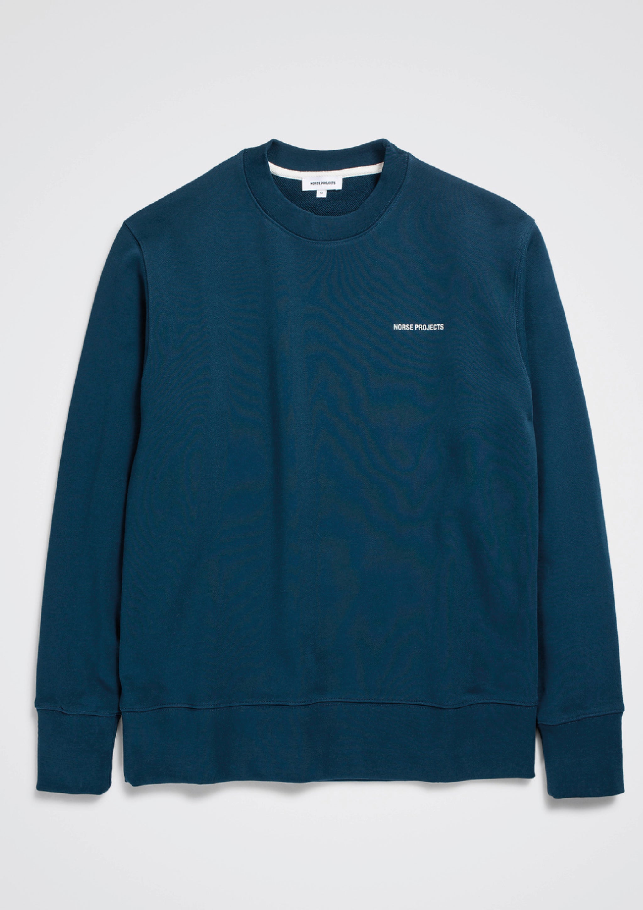 NORSE PROJECTS ARNE LOGO SWEAT DEEP TEAL SOLAR MTP