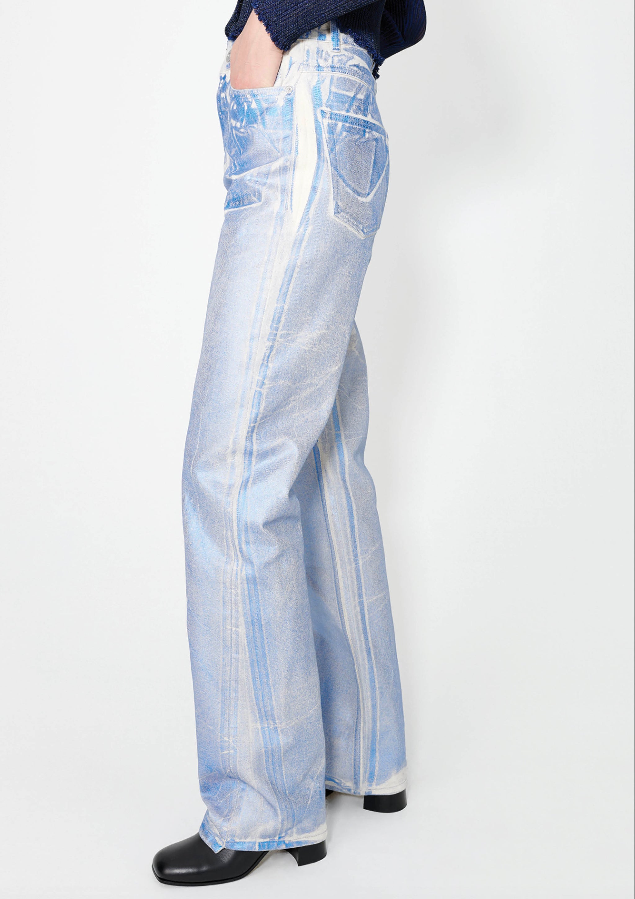 OUR LEGACY - SPIRAL CUT BLUE FOIL DENIM – SOLAR MTP